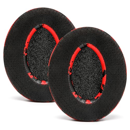 WC Freeze - Cooling Gel Earpads for ATH M50X / SteelSeries Arctis/HyperX | Made by Wicked Cushions | Fits SteelSeries Arctis, ATH M50X, Turtle Beach Stealth & More. Cooler for Longer | Red Camo - color: Red Camo