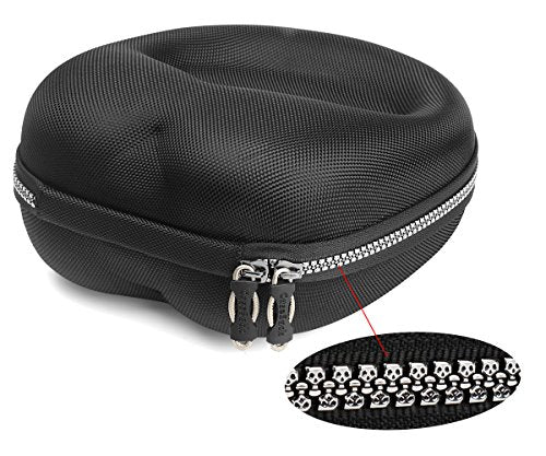 Headphone Case for Skullcandy Crusher ANC 2, Crusher Evo, Crusher, Hesh Evo, Hesh ANC, Hesh3/2/2 Wireless, Riff 2, Riff, Grind, Uproar; GO 810/600; Beats EP, Studio3, Raycon Everyday - color: Black with skull pattan zipper