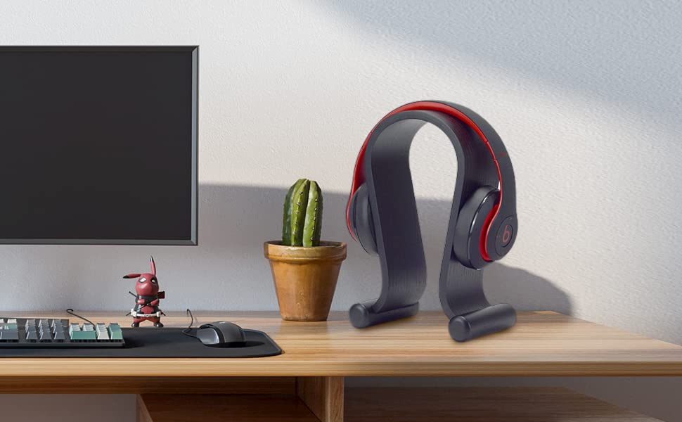 Wood Headphone Stand Headset Stand Headphone Holder Universal Gaming Headset Holder - Oak Wood - color: Oak Wood