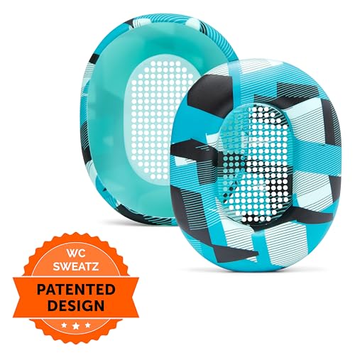 WC SweatZ XM5 - Patented Earpad Sweat Covers for Sony WH1000XM5 by Wicked Cushions | Full 360 Earpad Protection | Sweatproof & Easily Washable | Cyan Prism - color: Cyan Prism