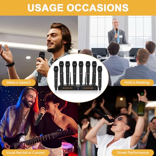 MELONARE 8-Channel Wireless Microphone System UHF 500MHz MWM-81F