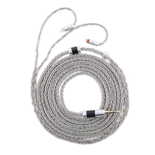 Tripowin Zonie 2M 16-Core SPC IEM Replacement Cable with 3.5mm Jack | PVC Jacket, Tangle-Free Braid, Ergonomic Earhooks for Audiophiles, HiFi Extension Cord for Wired Earbuds (2Pin) - style: 2Pin