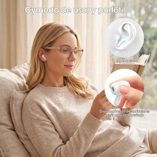 Wireless Earbuds, Bluetooth 5.3 Headphones HiFi Stereo, Bluetooth Earbuds - color: TR-EAzure