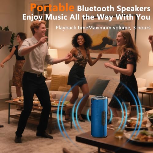 BYANDBY Bluetooth Speaker with IPX5 Waterproof 2 Portable, Long Playtime, Wireless Stereo Pairing, 12W Stereo Sound, BT 5.3, Bassup, Electronics for Home, Shower, Outdoors, Travel(Blue) - color: Blue