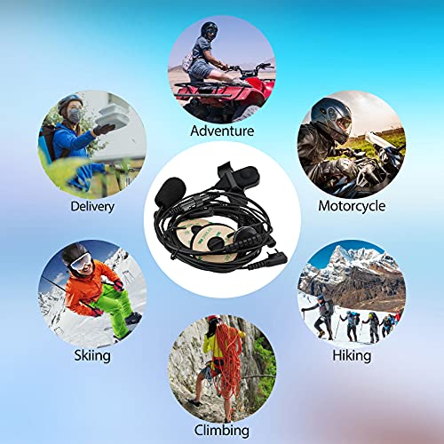Retevis Two Way Radio Headset with Mic, Open Full Face Motorcycle Helmet