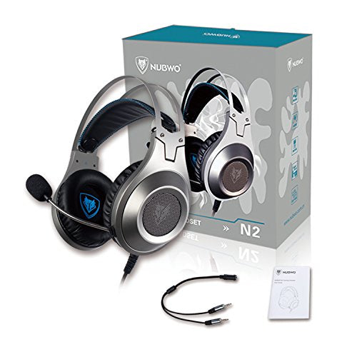 NUBWO N2 Gaming Headset for Xbox One PS4 PlayStation 4, Headphones Computer PC Mic Stereo Gamer Microphone for Skype Xbox one s Xbox 1 x Nintendo Switch Games