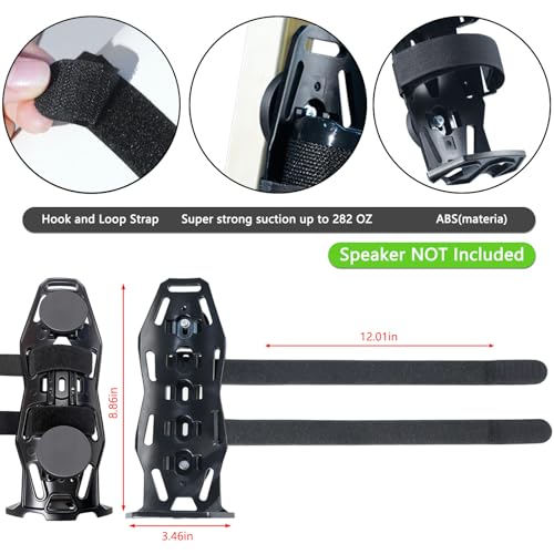 Van Helga Magnetic Speaker Mount for Golf Cart/Boat Railing UTV ATV Go Cart | Adjustable Strap Speaker Holder Attachment for JBL Charge 5-6 Flip 4-7 Golf Cart Accessories