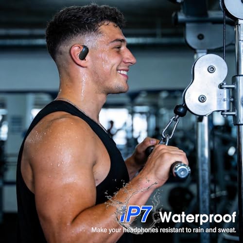 Open Ear Earbuds, Spatial Audio Wireless Earbuds with Smart Digital Display | Bluetooth Headphones 5.4, 36H Playtime, IP7 Waterproof, Touch Control Operate Fit Cycling, Running, Workout, Travel, Gaming