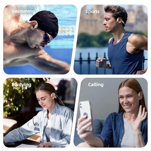 LYPERTEK SoundFree S30 Bone Conduction Swimming Headphones | IP68 waterproof design with 32GB MP3 storage, Bluetooth 6.0 and lightweight fit for phone-free underwater workouts. - color: SOUNDFREE S30-Beige
