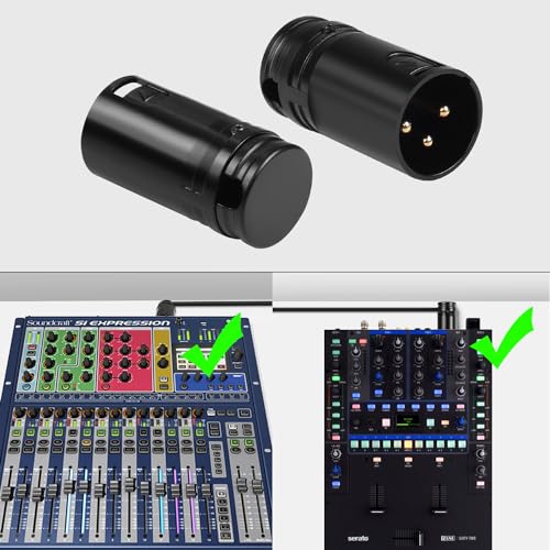 QIANRENON Compact XLR Microphone Solder Adapter - Gold Plated 3Pin Male Connector, Adjustable 90 Right Angle Audio Plug for DIY Thin Cable Corner Connection, Includes Spanner - style: Male