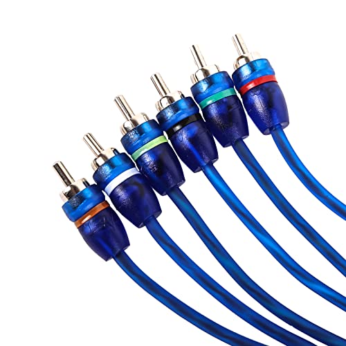 Skar Audio 17-Foot 6-Channel Twisted Pair RCA Interconnect Cable for Personal Computer- SKAR6CH-RCA17 - size: 6 Channel-17 ft