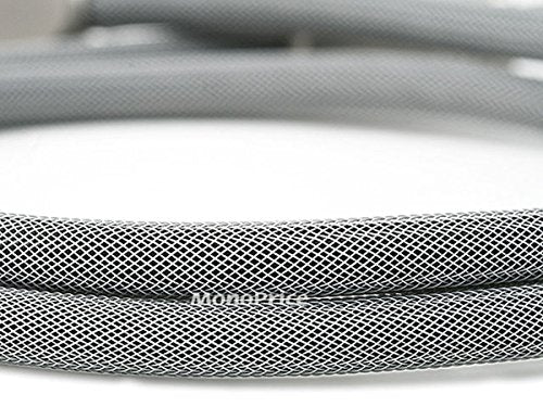 Monoprice Premium S/PDIF (Toslink) Digital Optical Audio Cable - Silver - 10 Feet | Heavy Duty Mesh Jacket, Metal Connector Heads, For Play Station, Xbox one, Home theater & More - size: 10ft