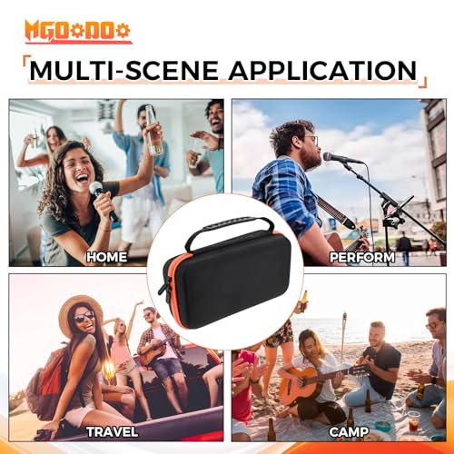 Wireless Microphone Case Compatible with Wireless 2 Microphone System,Handheld Dual Mic Case with EVA Hard Shell,Portable Mic Storage Bag for Singing or Karaoke