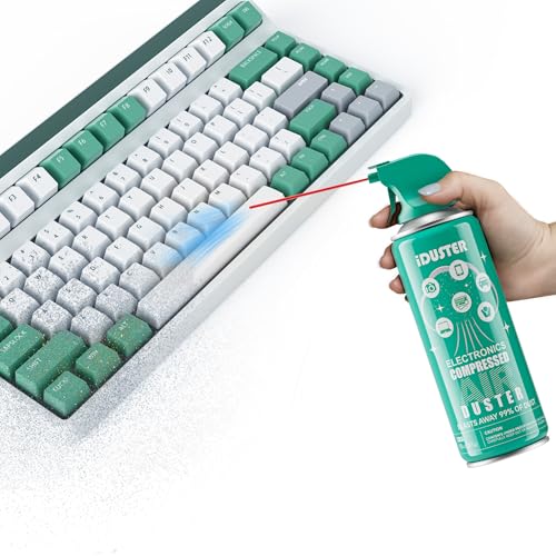 3PCS 10oz Compressed Canned Air Duster for Computer - iDuster Disposable Electronic Keyboard Cleaner for Cleaning Duster