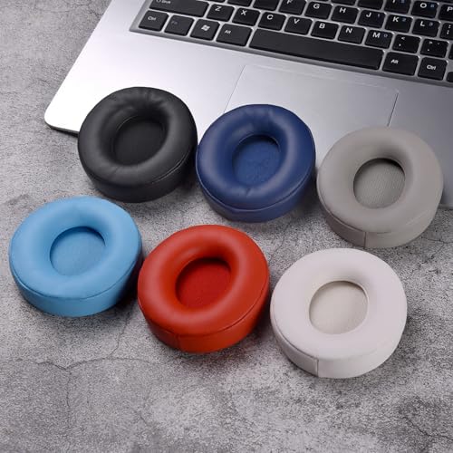Adhiper Solo Pro Replacement Earpads for Beats Solo Pro Headphones(Black) | Protein Leather Ear Pads,Noise Isolation Memory Foam Ear Cushion ,Durable ,Anti-Sweat,Soft and Comfortable - color: Black
