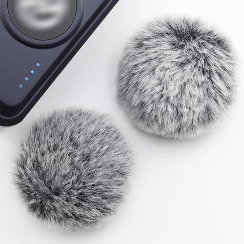 LEFXMOPHY for Hollyland Lark M2 Windscreen, Furry Wind Muff Deadcat Cover 2-Pack Grey - color: GREY