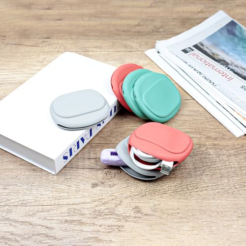6-Pack Silicone Headphone & Cable Organizer Case – Mini Portable Storage Box for Earphones, Keys & Data Cables (Red, Grey, Green)