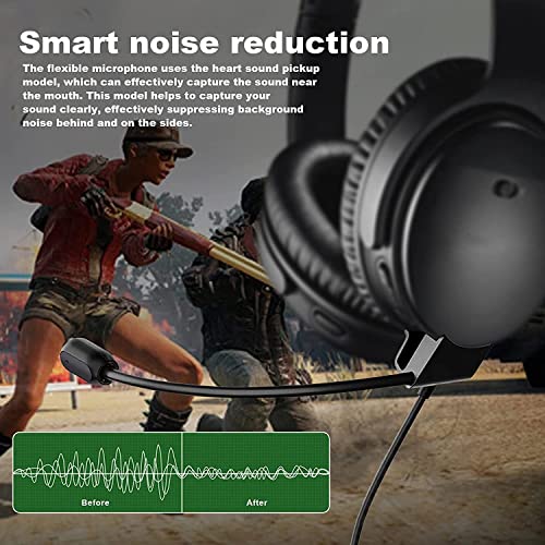 QC35 Boom Gaming Microphone Cable Compatible with Bose QC35 QC35 II Headphones, Noise Cancelling Boom Mic Cable Cord with Mute Switch for PS4/PS5, XBOX One, PC, Laptop, Mac, Smartphone, 3.9ft