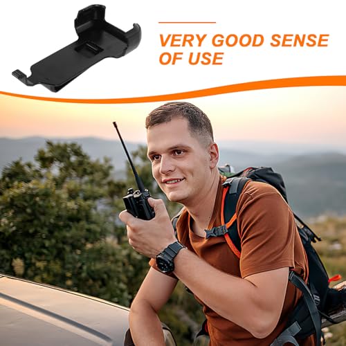 Abaodam 2Pcs Interphone Belt Clip Replacement ABS Black Back Clips