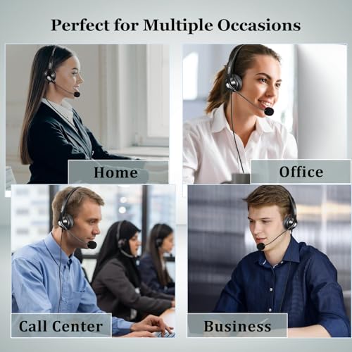 Callez RJ9 Phone Headset for Cisco with Noise Cancelling Mic & Mute Switch | Corded Office Telephone Headsets Compatible with Cisco IP Phones 6941 6851 6945 7821 7841 7861 7942 7945 7962 7965 8811 8861