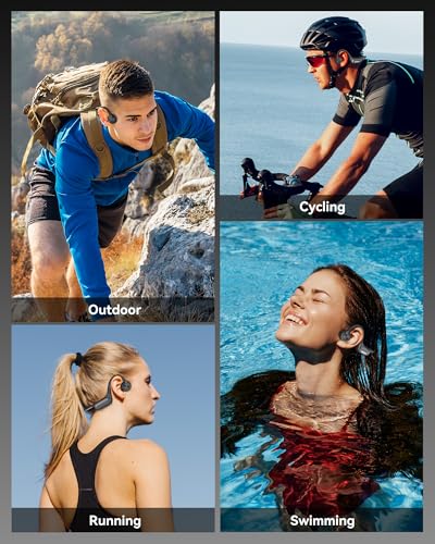 Voistek Bone Conduction Headphones, Open Ear with 32GB MP3 Player & IP68