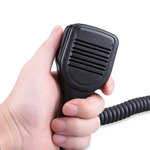 Waterproof IP55 Shoulder Mic Handheld Speaker Compatible with 2Pin Motorola | External 3.5mm Earpiece Jack, 2.5mm/3.5mm 2-Pin for Motorola Two-Way Radios