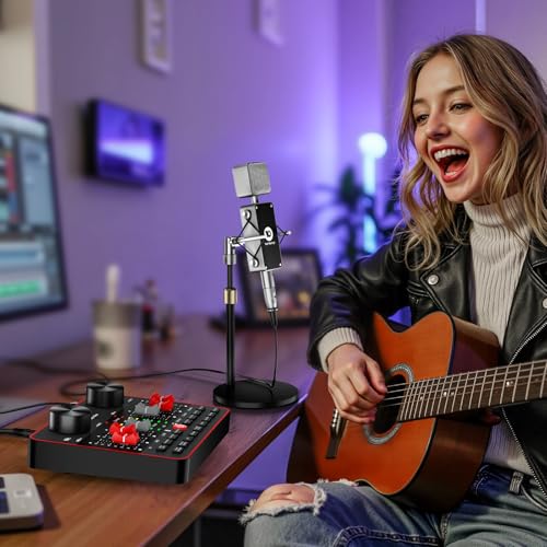neculogy Podcast Equipment Bundle, BM-800 Condenser with Voice Changer, Recording Studio Package - Podcast Microphone Bundle for Laptop, Streaming/Live Broadcast/YouTube Recording