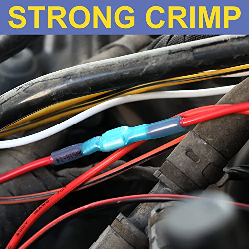 haisstronica 560PCS Heat Shrink Spade Connectors, 22-10 AWG, Male/Female | Quick Disconnects for Component Service, Reinforced Refillable Case, Removable Size Bins, Wire Connectors - size: AWG 22-10, style: Male&Female Kit 560PCS