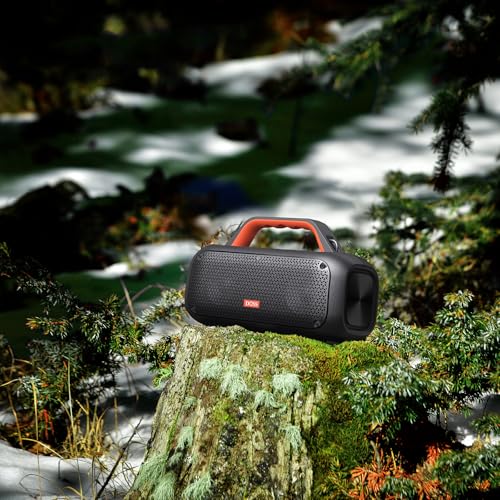 DOSS Extreme Boom Portable Bluetooth Speaker with 60W Mighty Sound-Green | 60W Deep Bass, 30H Playtime,10400mAh Power Bank, IPX6 Waterproof, TWS, BT 5.3, For Camping, Beach, Pool, Grage, Parties. - color: Green