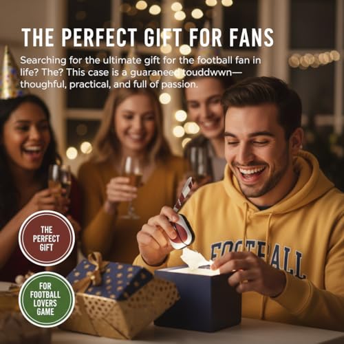 Football Case for Apple AirPods Pro 3, Fits 2025 Charging Case A3122, Cute PU Leather Cover with Keychain, Brown - color: (Russian-05), size: Compatible with Airpods Pro 3(Model A2700/A2931)