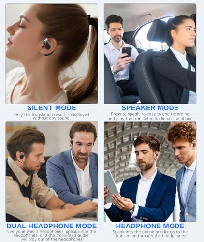 AI Wireless Earbuds, Noise Cancelling & Real-Time Translator | Real-time translator supports 150+ languages, advanced noise cancelling & sound optimization, comfortable fit.