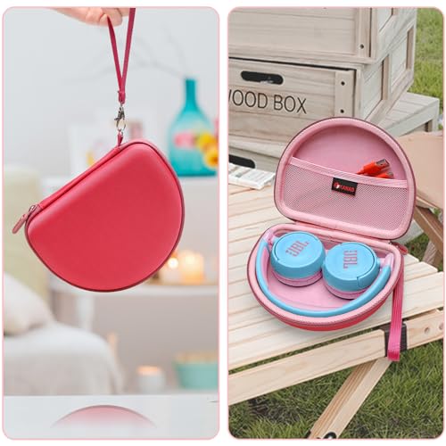 XANAD Hard Case for JBL Junior JR 320 320BT/JR310BT Kids Headphones, Pink - color: Pink