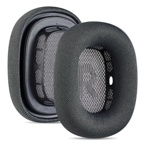 AHG Ear Cushions Compatible with Apple AirPods Max Headphones - Space Gray | Silicone Lined Mesh | High-Density Foam| Strong Magnet Ear Pads - color: Space Gray