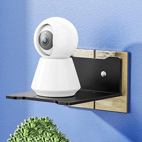 Router Wall Shelf Holder – Wall Mount Bracket, Display Shelf for | Electronics | Floating Shelf for TV Set-Top Box, Wireless Speaker, Audio Router, Projector in Home Office Living Room Setup - size: small