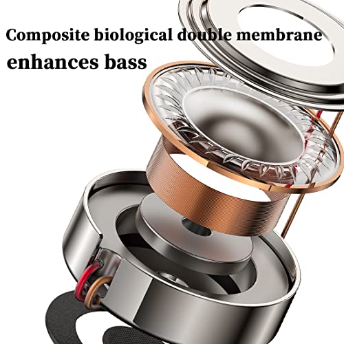 wired Ear buds with Mic Noise Cancellation Dynamic Bass In-ear Headphones | USB C Plug,Call Microphone Noise Cancelling wired Earphone,Sound-Isolating High fidelity USB Type C earbud with DAC audio