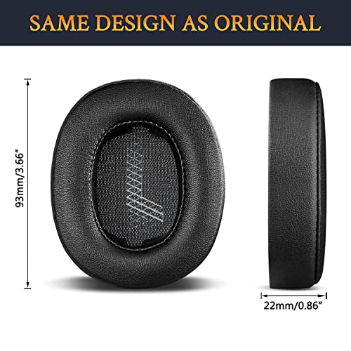 SOULWIT Replacement Ear Pads for JBL Live 500BT Wireless Headphones, Earpads Cushions with Softer Protein Leather, Noise Isolation Foam - Black - color: Black