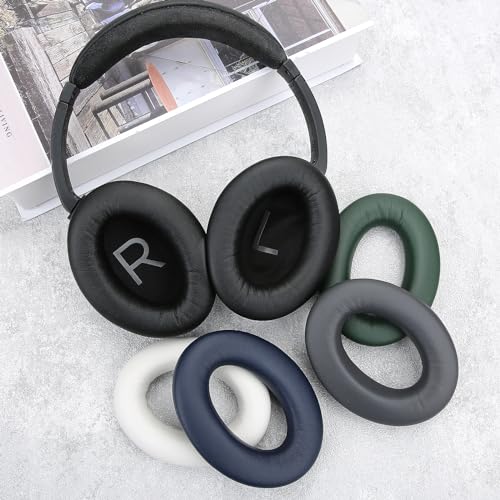 Replacement Ear Pads for Bose QuietComfort 45 QC35 QC35ii QC25 QC15 Over-Ear Headphones with Protein Leather& Memory Foam (Navy Blue) - color: QC45 Navy Blue