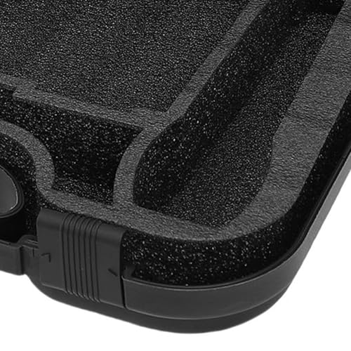 Jiawu Microphone Case, ABS Material Hard Case, Wireless Microphone with Detachable Foam Cradle Portable Handle for Wireless Mic System Studio Gig