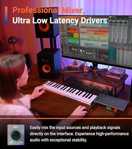ESI Amber i4 – USB Audio Interface for Producers, Musicians, Singers, Songwriters, and Bands, 4-in/4-out with MIDI I/O, Professional Software Included - size: Amber i4 (2 Pre, 2 Line/4 Out)