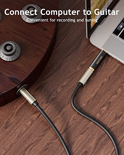 ANDTOBO 3.5mm to 1/4 Adapter, Pure Copper Headphone Jack for Stereo Audio