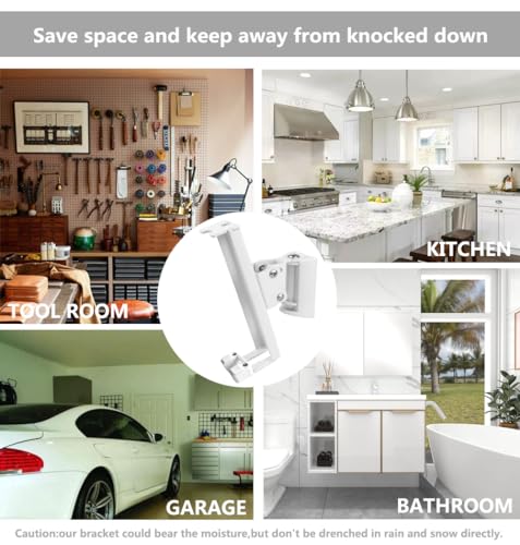 Wall Mounts Brackets-Pair Set(2PCS) for SONOS ONE/SONOS ONE SL/SONOS Play 1 Speaker (Include 2PCS,Swivel and Tilt,Compatible with Both SONOS ONE/ONE SL/SONOS Play 1,White Pair) - color: WHITE, size: Pair set
