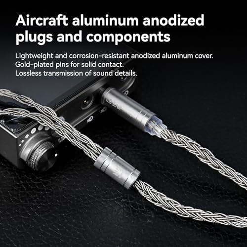 2m KZ ZS10 Pro IEM Earphones Cable, KBEAR ST24 Plus in Ear Monitor Cable 16 Core 5N OCC Silver-Plated Headphone Extension Cords for Moondrop Chu CCA CRA, ZS12 PRO X, Castor, ZAR, ZAS(2pin, 3.5mm Plug) - style: 2PIN-3.5mm