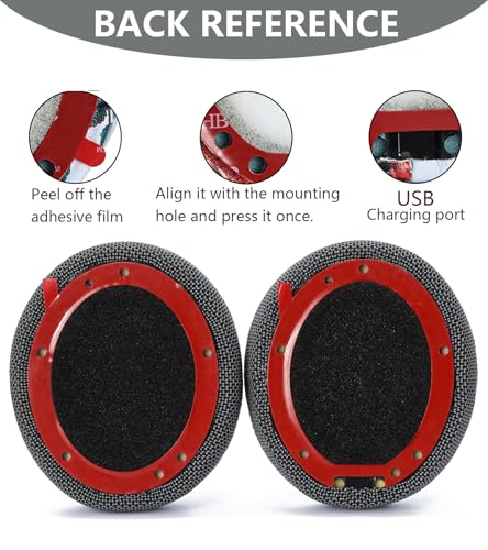 Replacement Ear Pads Compatible with Beats Studio 3.0 Wireless Black - color: Black + Woven