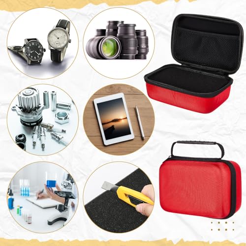 Relaxweex Hard Case with Foam, 7.1 X 4.7 X 3.1 Inch, Red | EVA Waterproof Shockproof Case, Customizable Foam for Camera Electronics Instruments, Digital Products, with Knife - color: Red, size: 7.1 x 4.7 x 3.1 inch