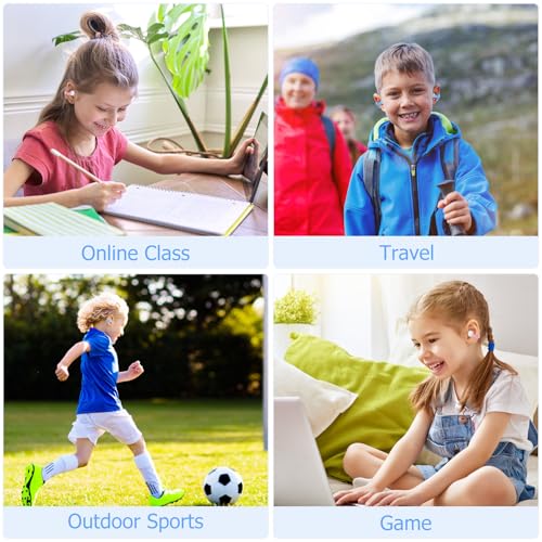 iDIGMALL Kids Wireless Earbuds, Open Ear Clip On Headphones for Teen, Blue | 85dB Volume Limit, 20 Hours Charging Case, Bluetooth 5.4, Built-in Mic, For Teens Child Girls Boys Home School Travel Sports - color: Blue