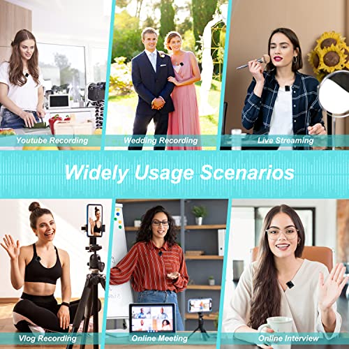 KIMAFUN Wireless Lavalier Microphone for Camera, Lapel Mic System for Vlogging Video Recording KM-G50-1 - size: 3.5MM-1Tx1Rx