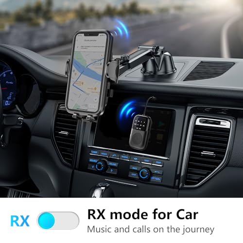 Bluetooth 5.4 Transmitter Receiver,2-in-1 Airplane Bluetooth Adapter | Dual Headphones & 24H Battery Life for TV, Airplane, Car, Tablets, Wireless TV Headpset, Compatible with AirPods & aptX