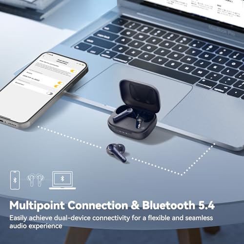 EarFun Air Pro 4 Adaptive Hybrid Noise Canceling Wireless Earbuds, 6 Mics | Qualcomm Snapdragon Sound, aptX Lossless, LDAC Hi-Res Audio, 52H Playtime, Bluetooth 5.4, In-Ear Detection, Royal Blue - color: Royal Blue