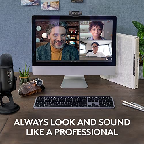 Logitech C920x HD Pro Webcam, Full HD 1080p/30fps - Black w/Blue Yeti USB Microphone - Blackout - size: 1 Pack, style: 1080P/30 fps, 720p/30fps