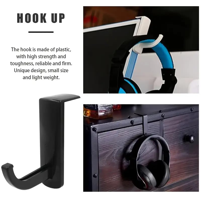 Generic 1pcs Headphone Hanger Holder, Wall Mount, Earphones, White - color: White